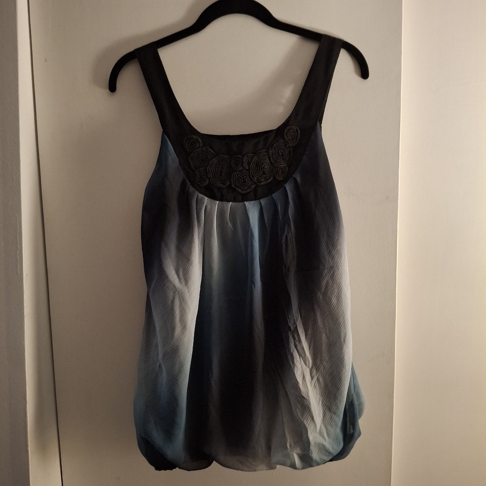 Wrapper Elegant Black and Blue Women's Tank Top